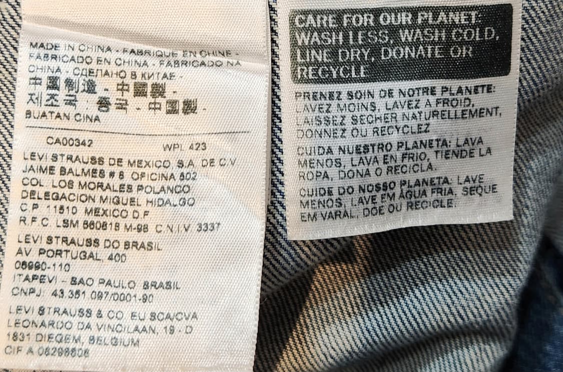 LEVIS 리바이스 체리 자수 데님  자켓 상품이미지9