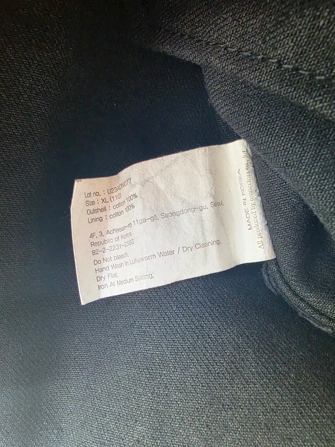 유니폼브릿지 블랙 데님 트러커 자켓 - XL 상품이미지4