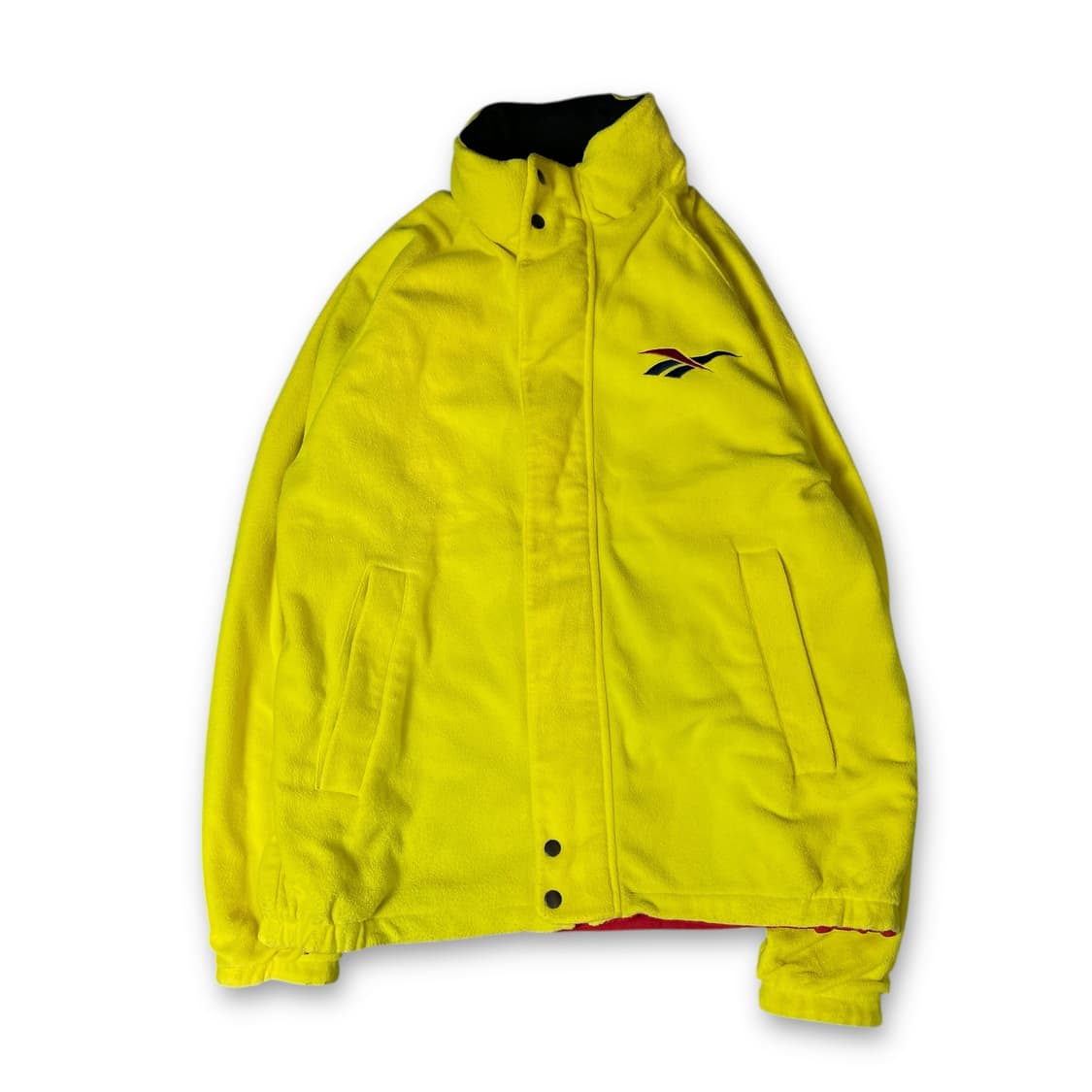 리복 올드스쿨 블랙 레드 옐로우 리버시블 나일론 자켓 상품이미지2