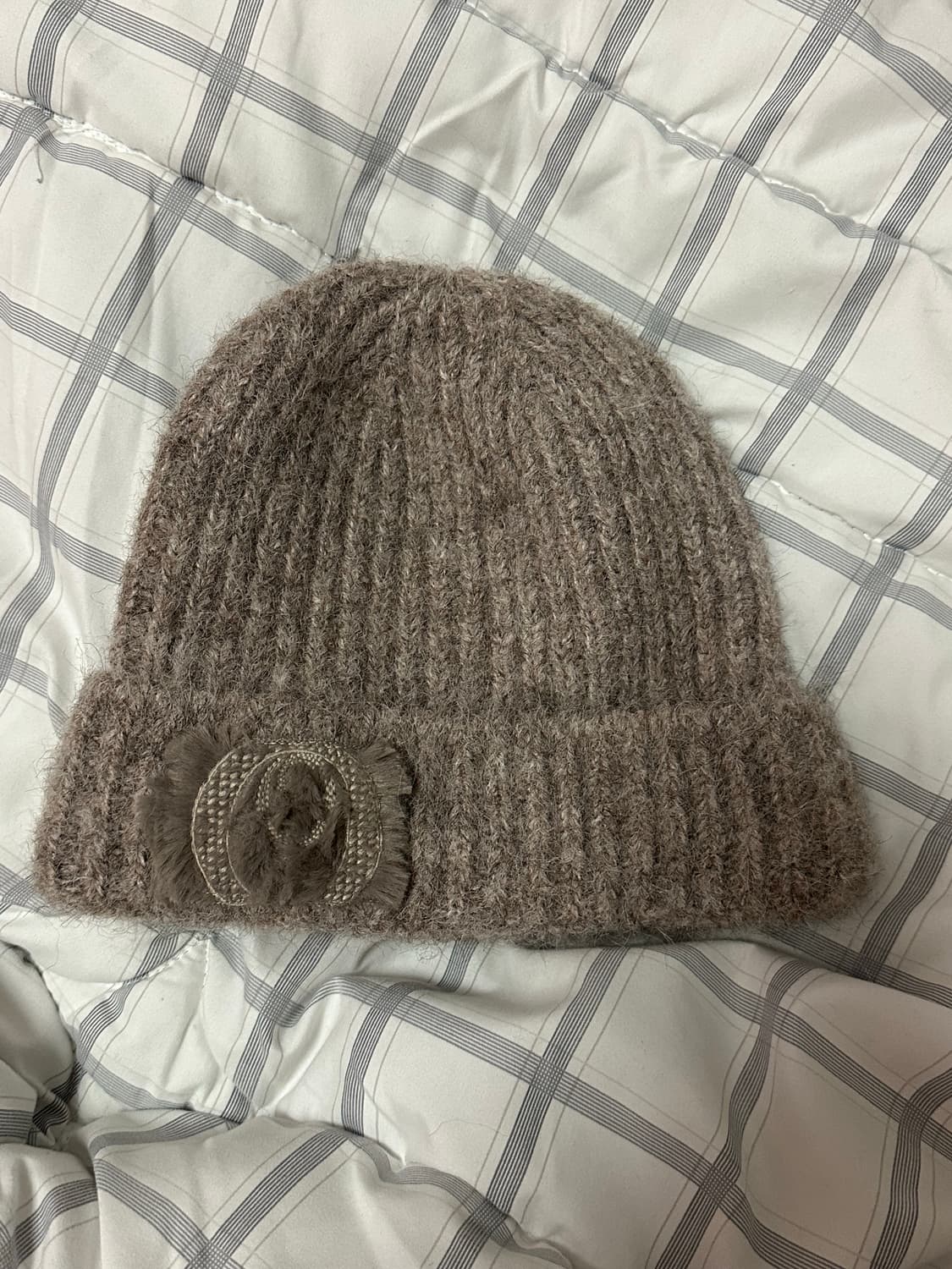 오들리워크샵 비니 Beige Fuzzy-Wuzzy Beanie 상품이미지2