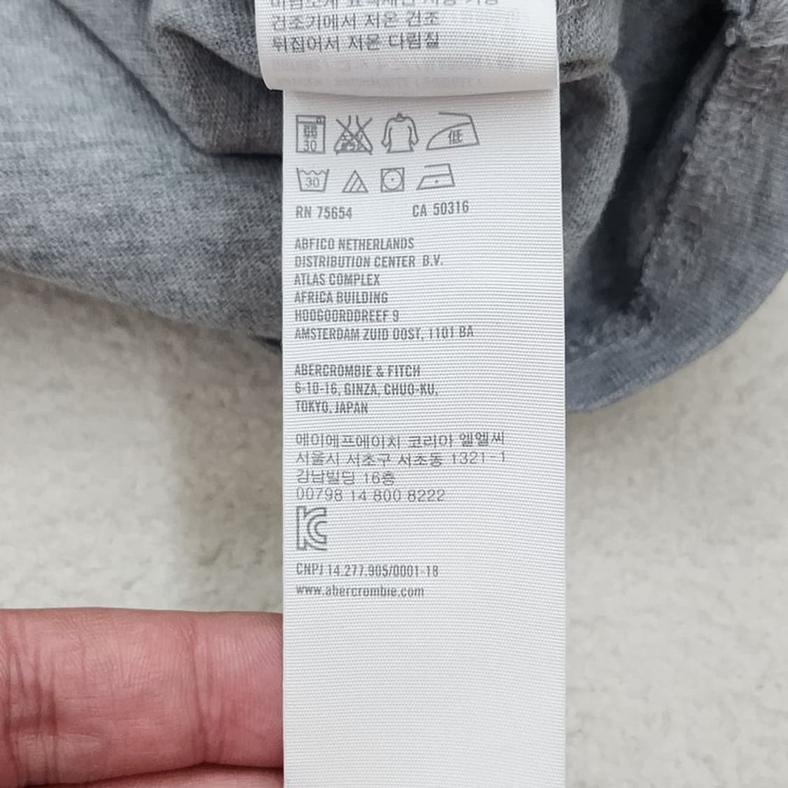 ABERCROMBIE & FITCH 그레이 롱슬리브 XXL 상품이미지7