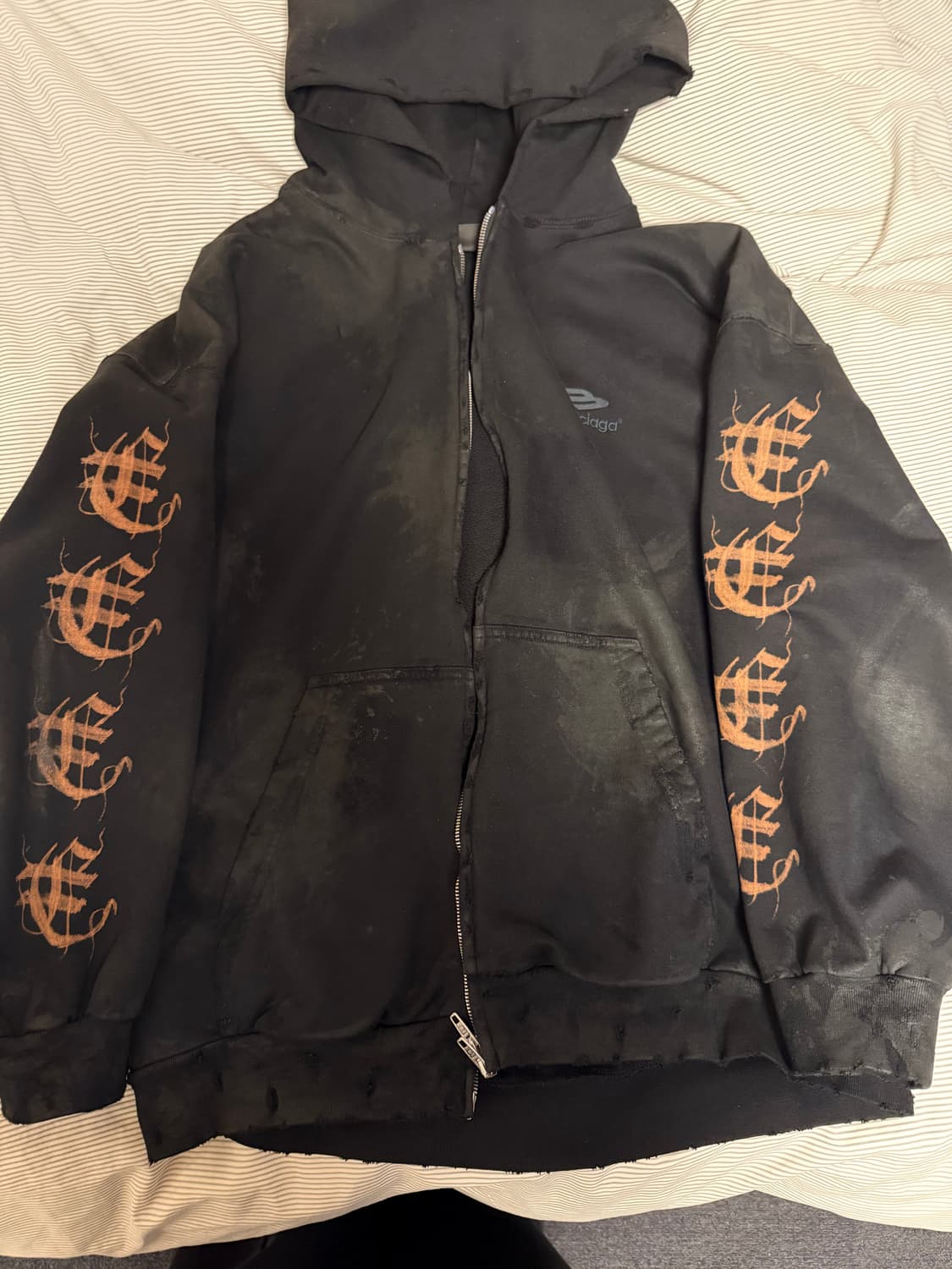 [L]발렌시아가 헤비메탈 후드집업 스몰핏 상품이미지2