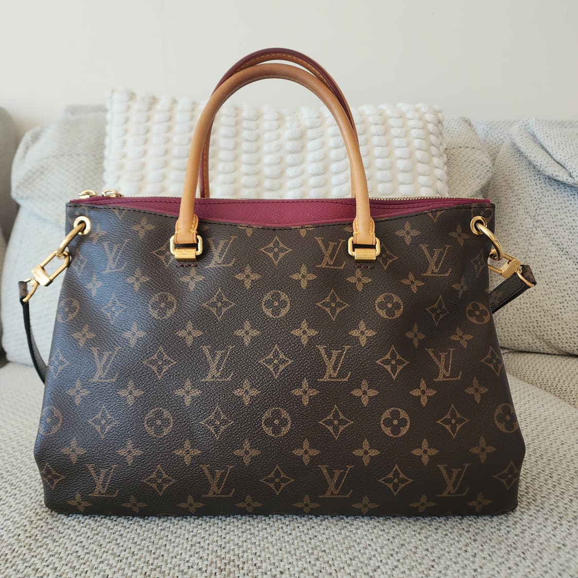 상태최상 루이비통 팔라스 MM 토트 겸 숄더백 모노그램 푸시아 상품이미지2