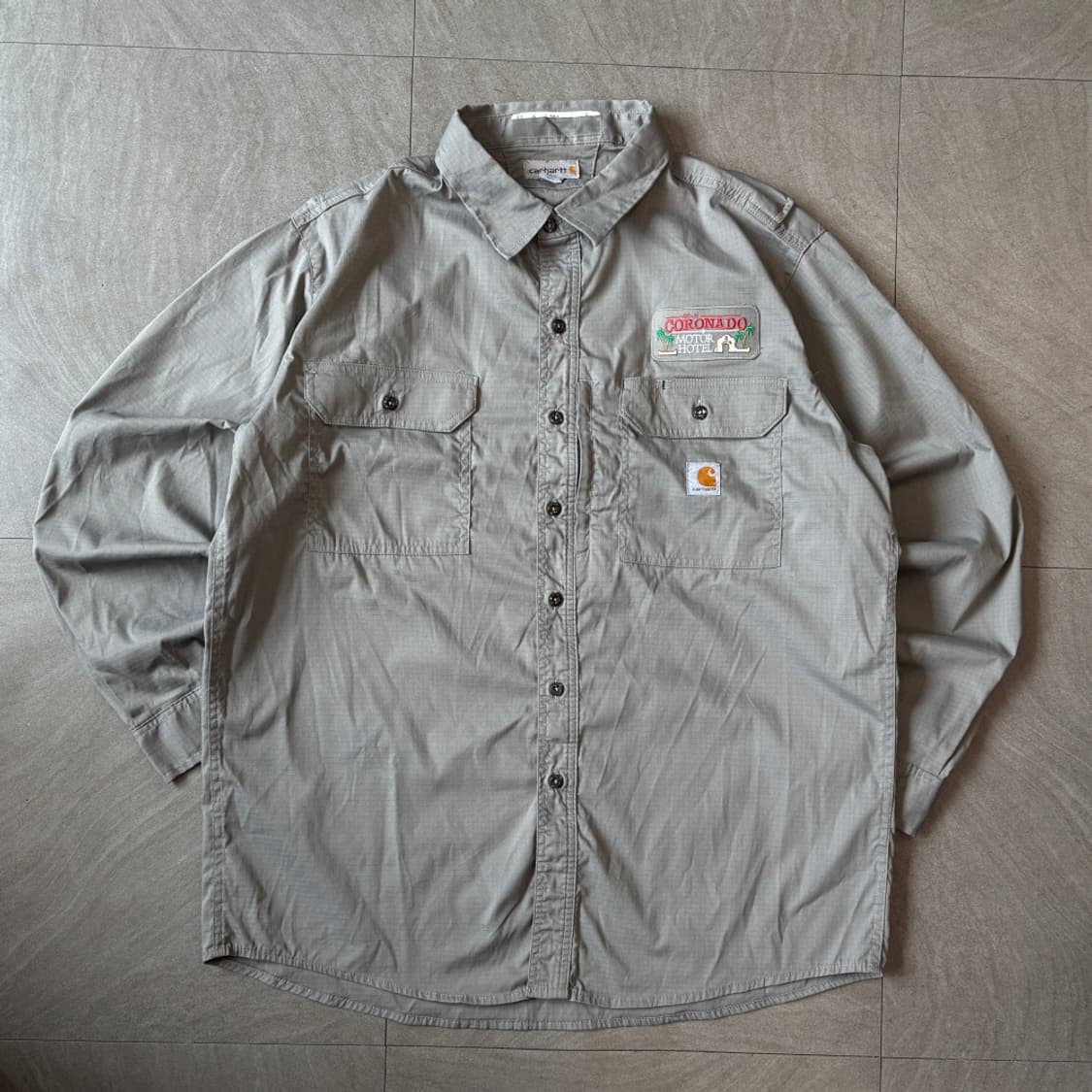 칼하트 오리지널 그레이 긴팔 워크 셔츠 상품이미지1