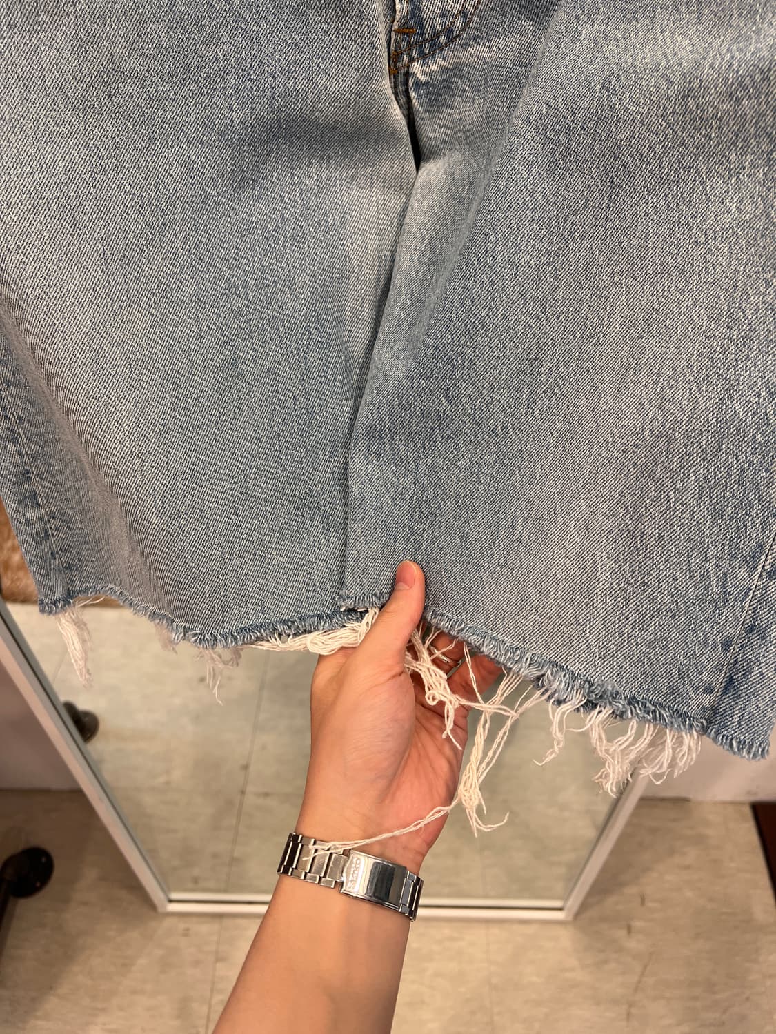 90s Levis 리바이스 빈티지 컷오프 데님 쇼츠 팬츠 (USA) 상품이미지7