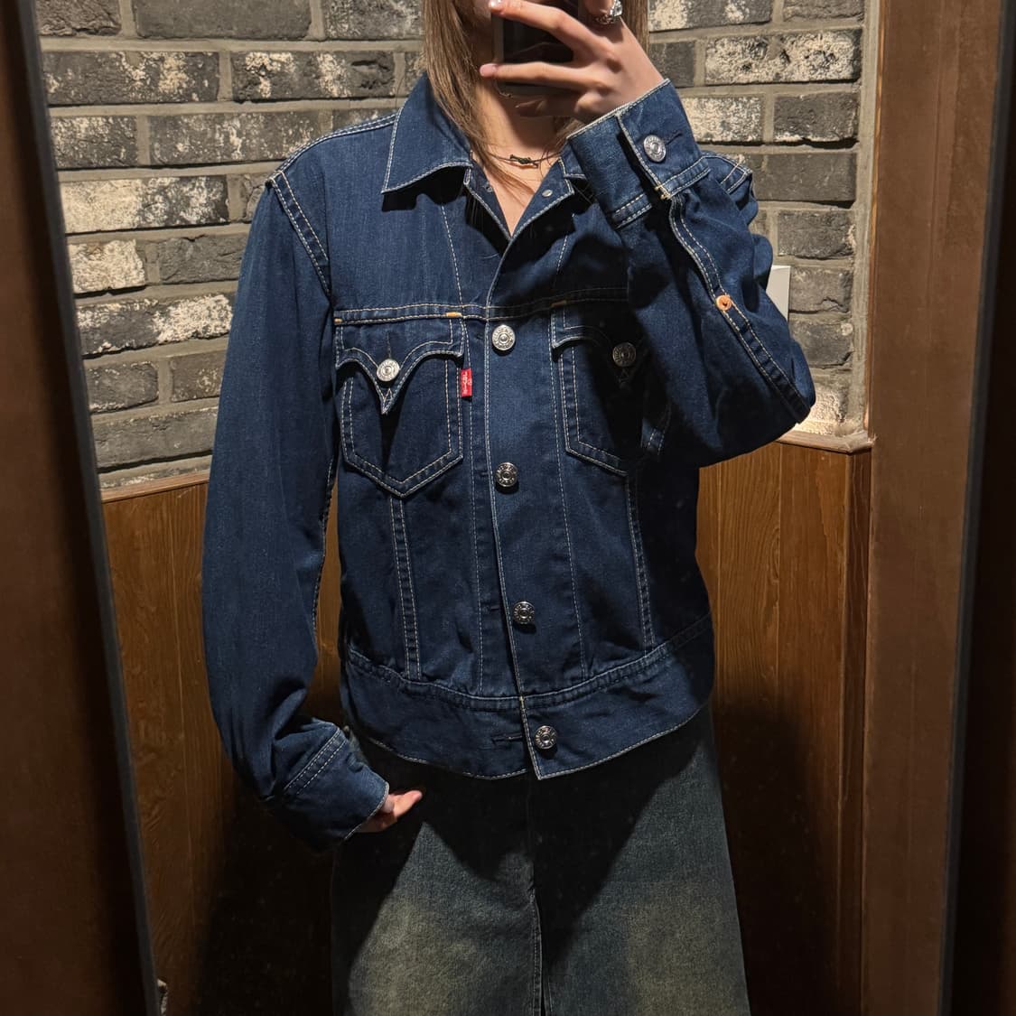 S) 리바이스 아이코닉 데님자켓 TYPE 1 진청 데님 청자켓 상품이미지8
