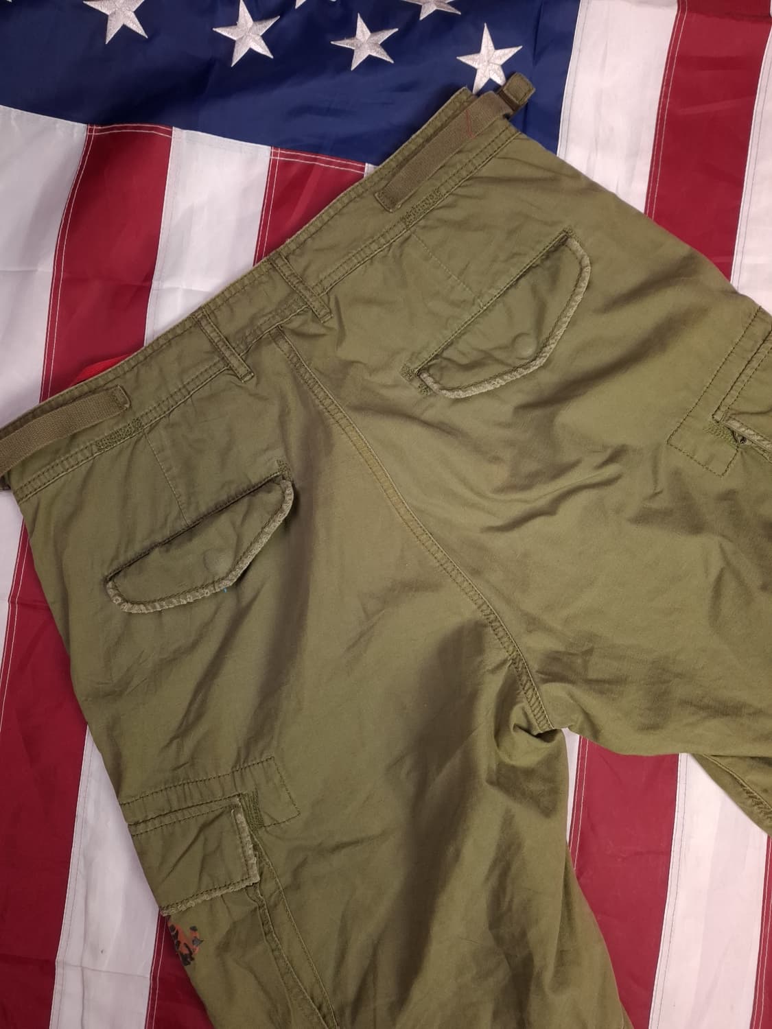 새제품급 오리지날 랄프로렌폴로 타이거 밀리터리 카고 반바지 상품이미지10