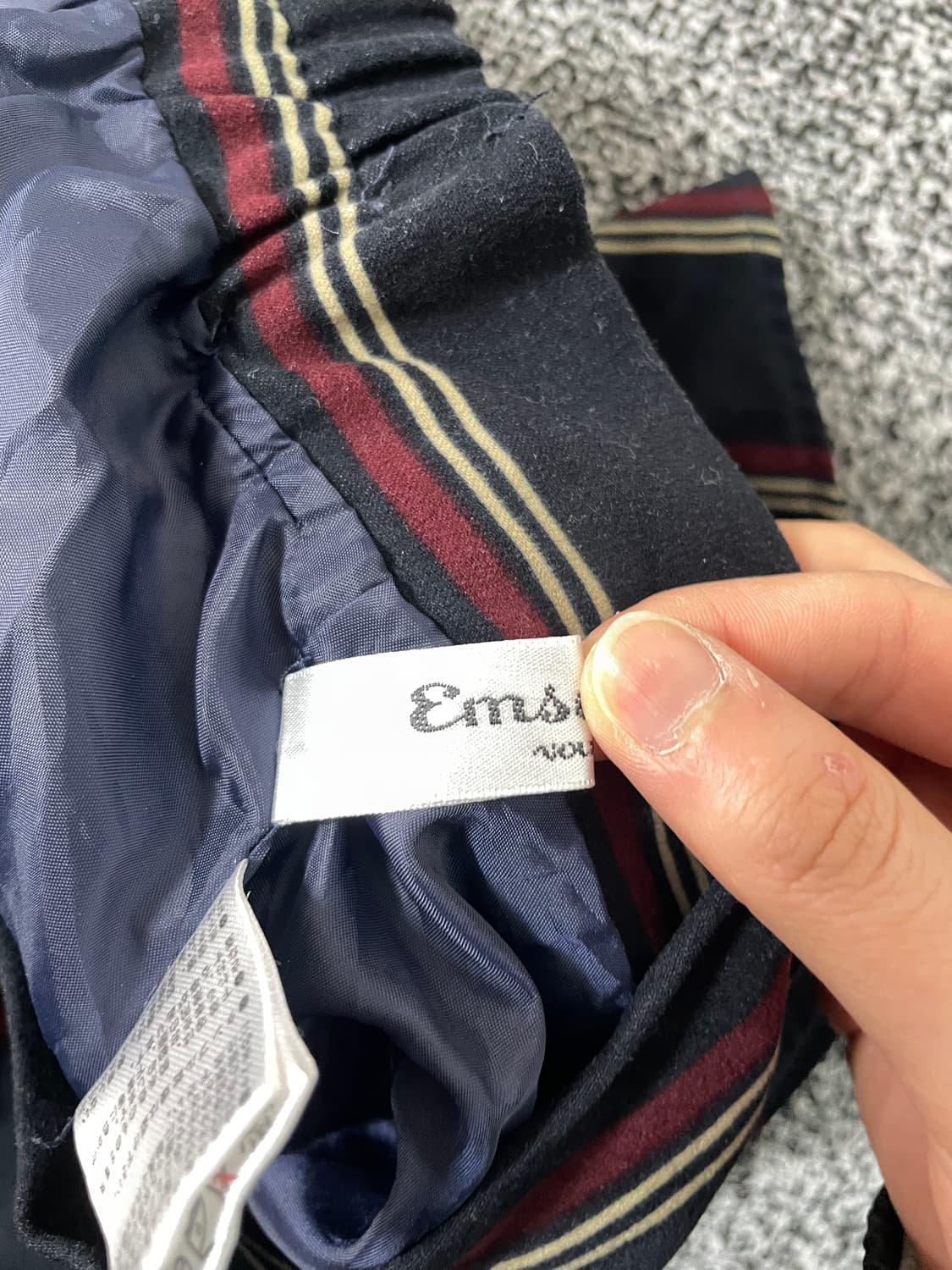 vinteちきゅ. EMSEXCITE 세로 스트라이프 미디 스커트 치마 상품이미지4