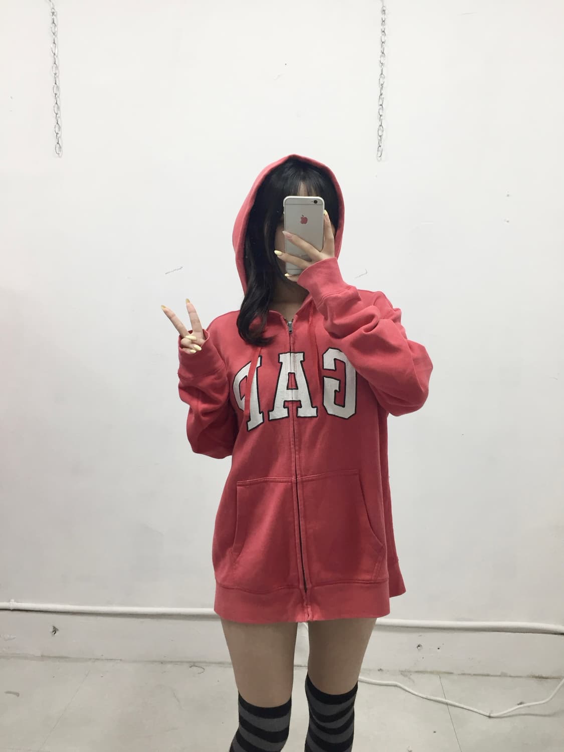 [GAP] 갭 코랄 아방핏 후드집업 상품이미지2