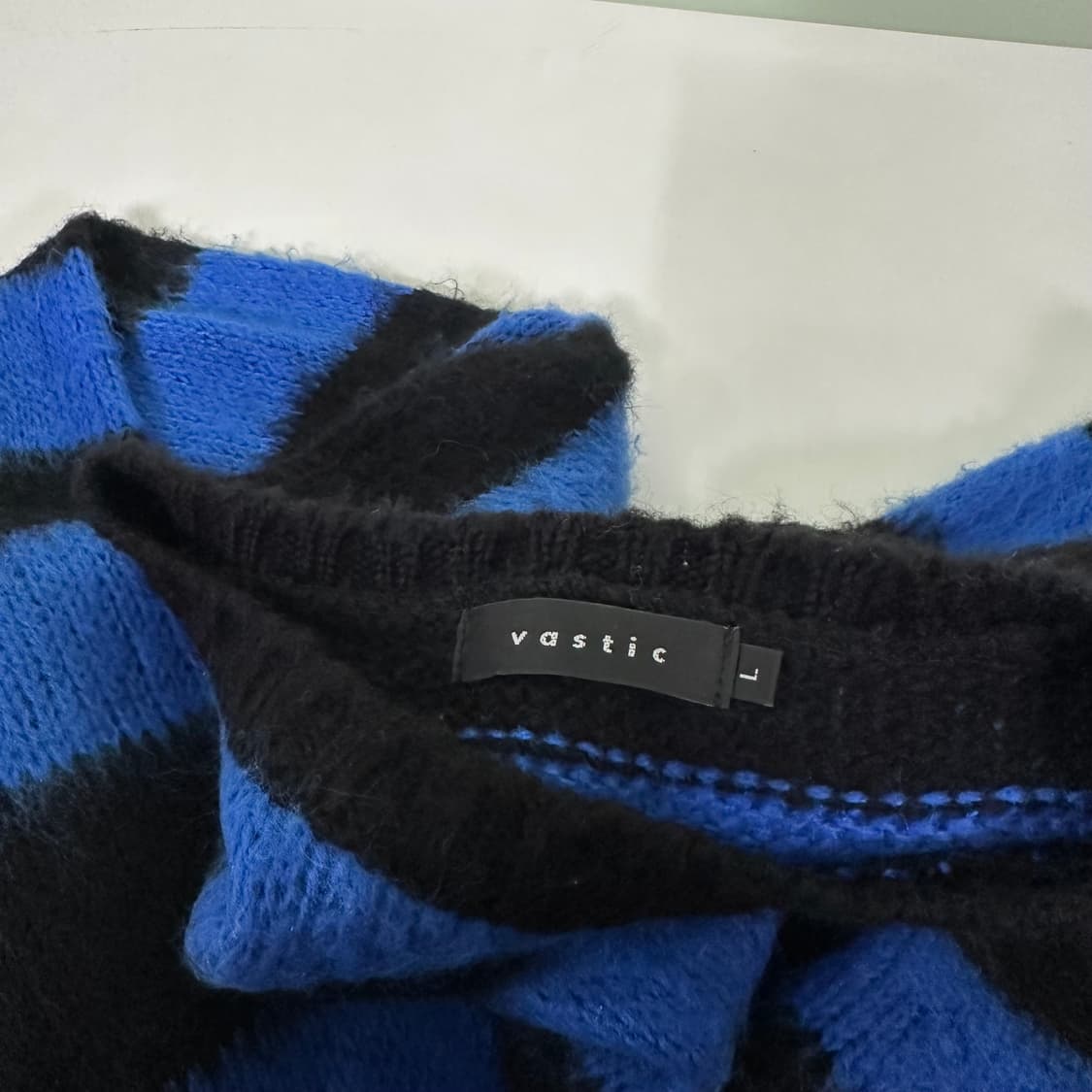 L 바스틱 파검 루즈핏 단가라 보카시니트 상품이미지2