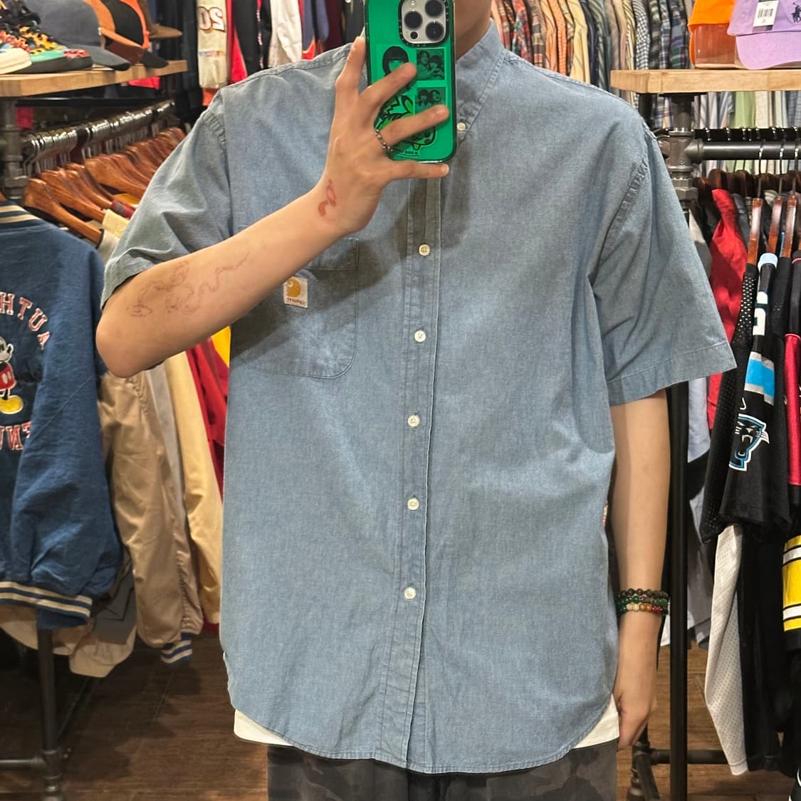 [HI] 칼하트 반팔 데님셔츠 상품이미지2