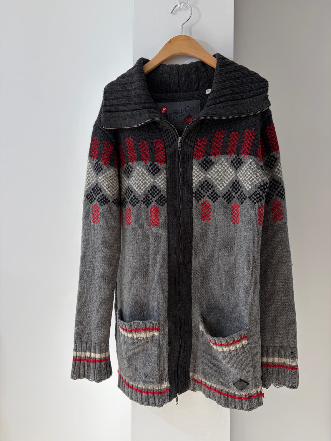 DIESEL knit zip up 상품이미지1