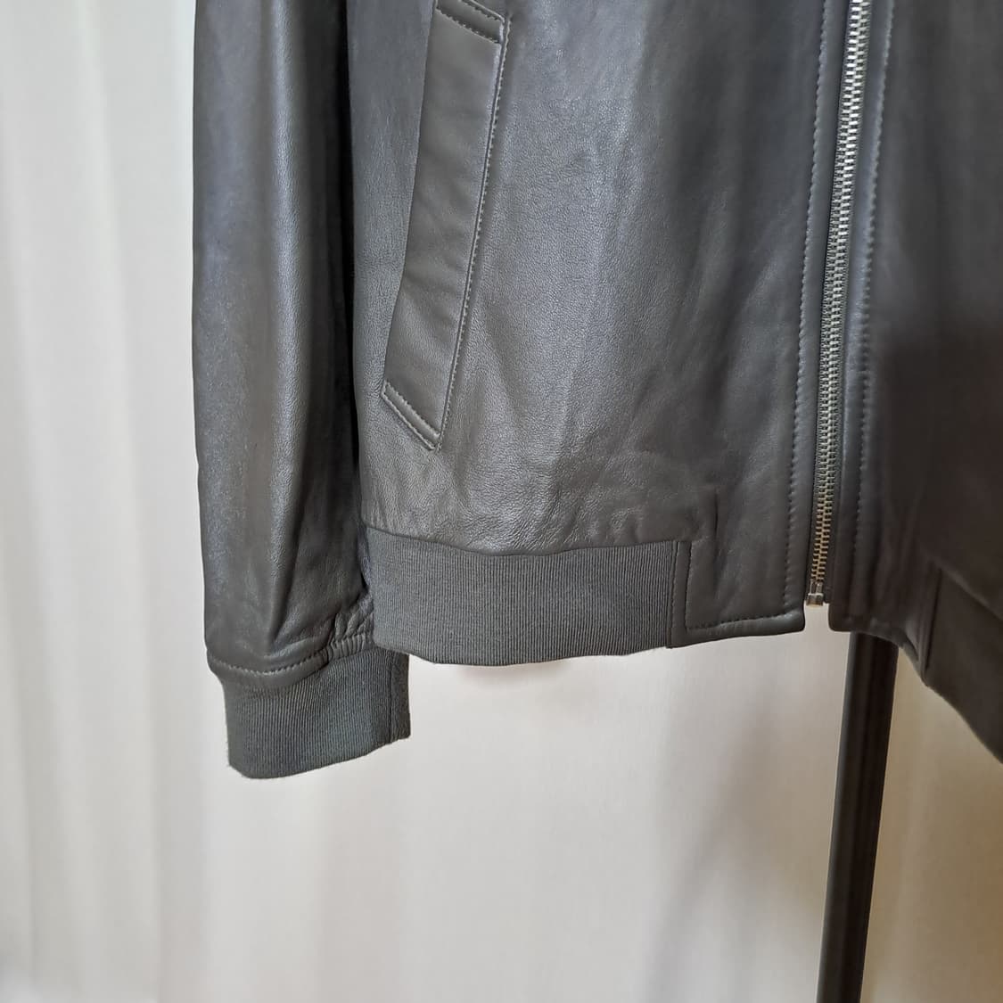 (택포) 헤스티지 양가죽 마원 블루종 빅사이즈 115 B522 상품이미지4