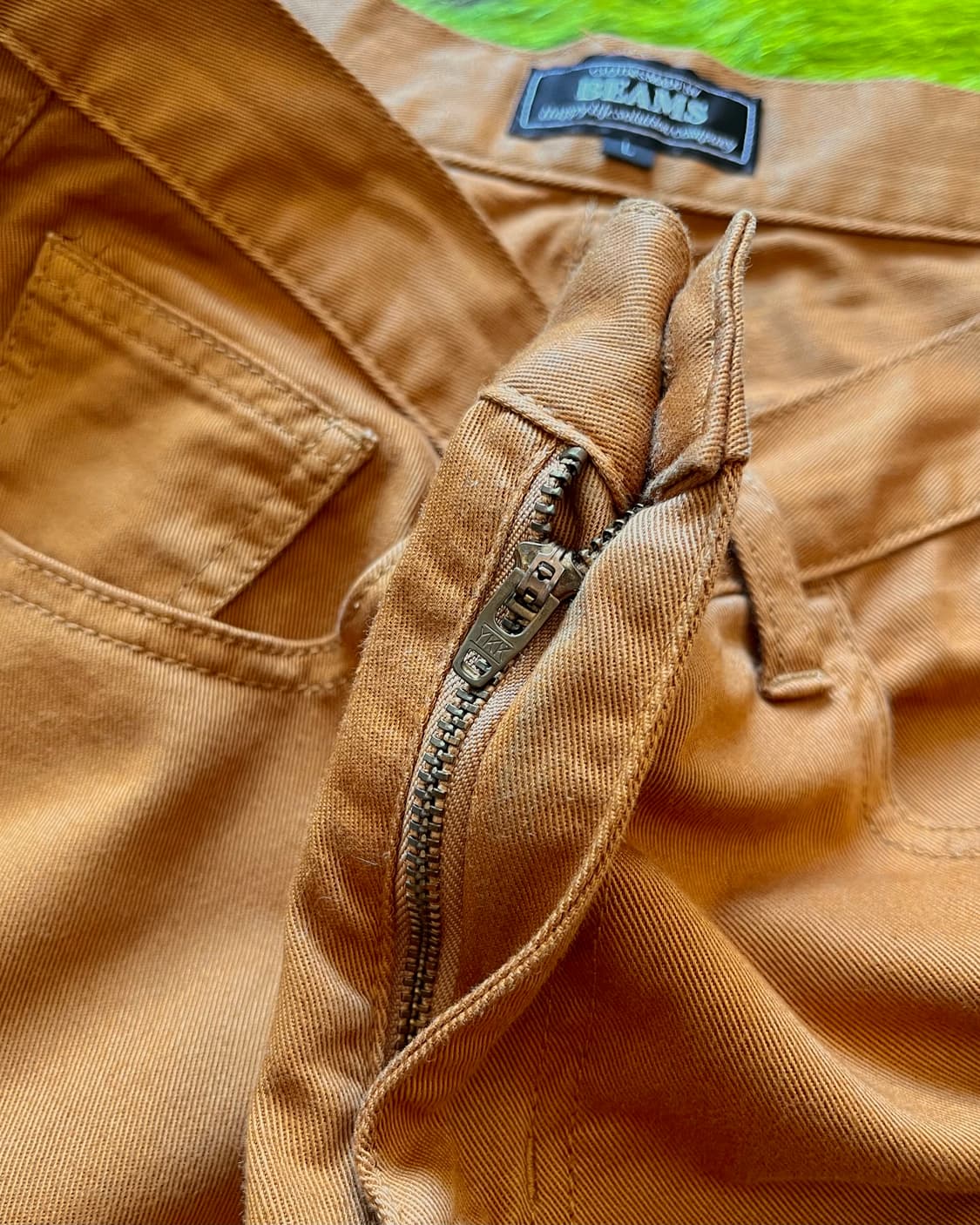 BEAMS Relaxed Camel Cotton Chino Pants 상품이미지5
