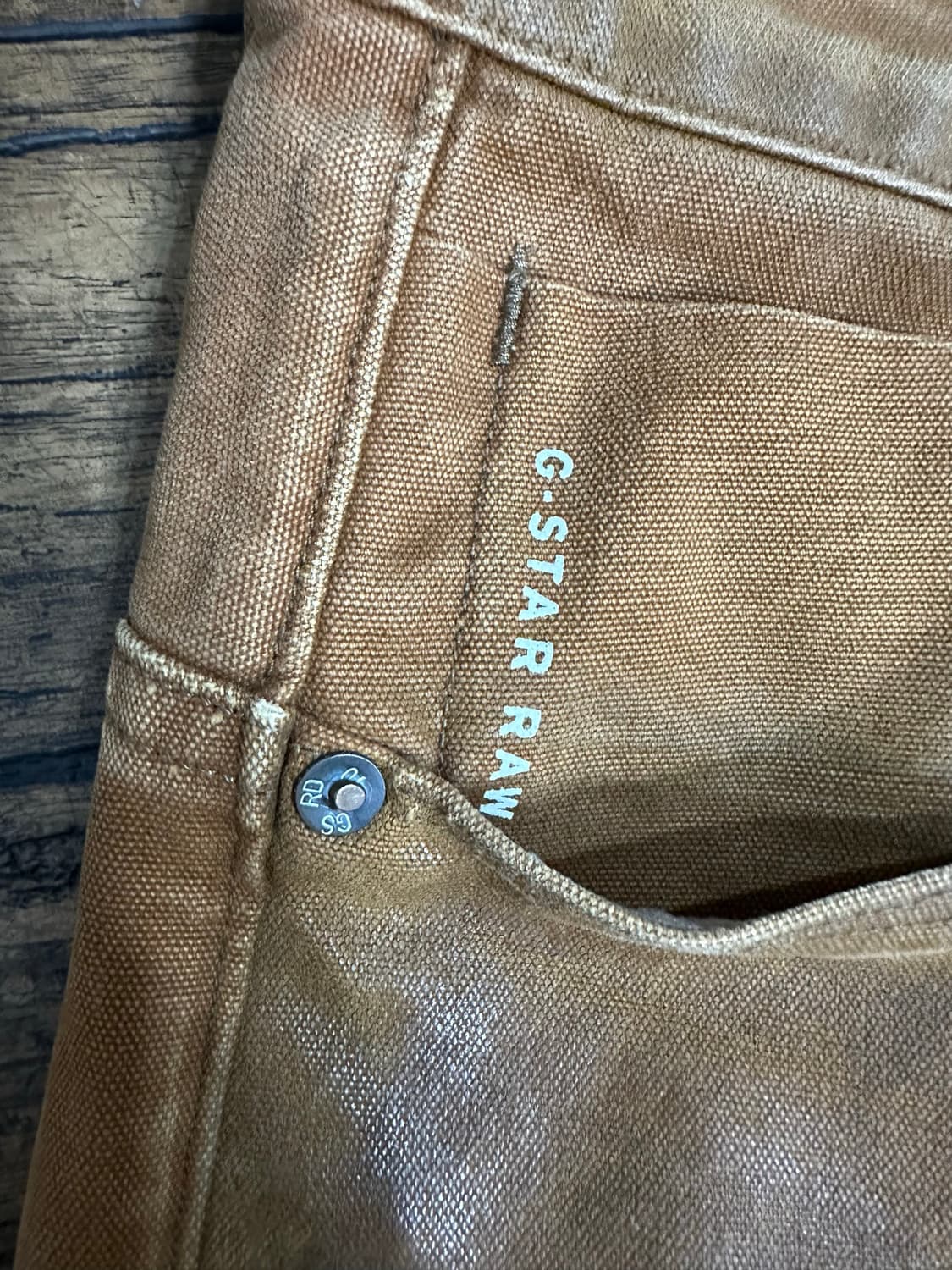 지스타 G-STAR RAW 브라운 덕캔버스 워크 팬츠  버튼플라이 32 상품이미지4