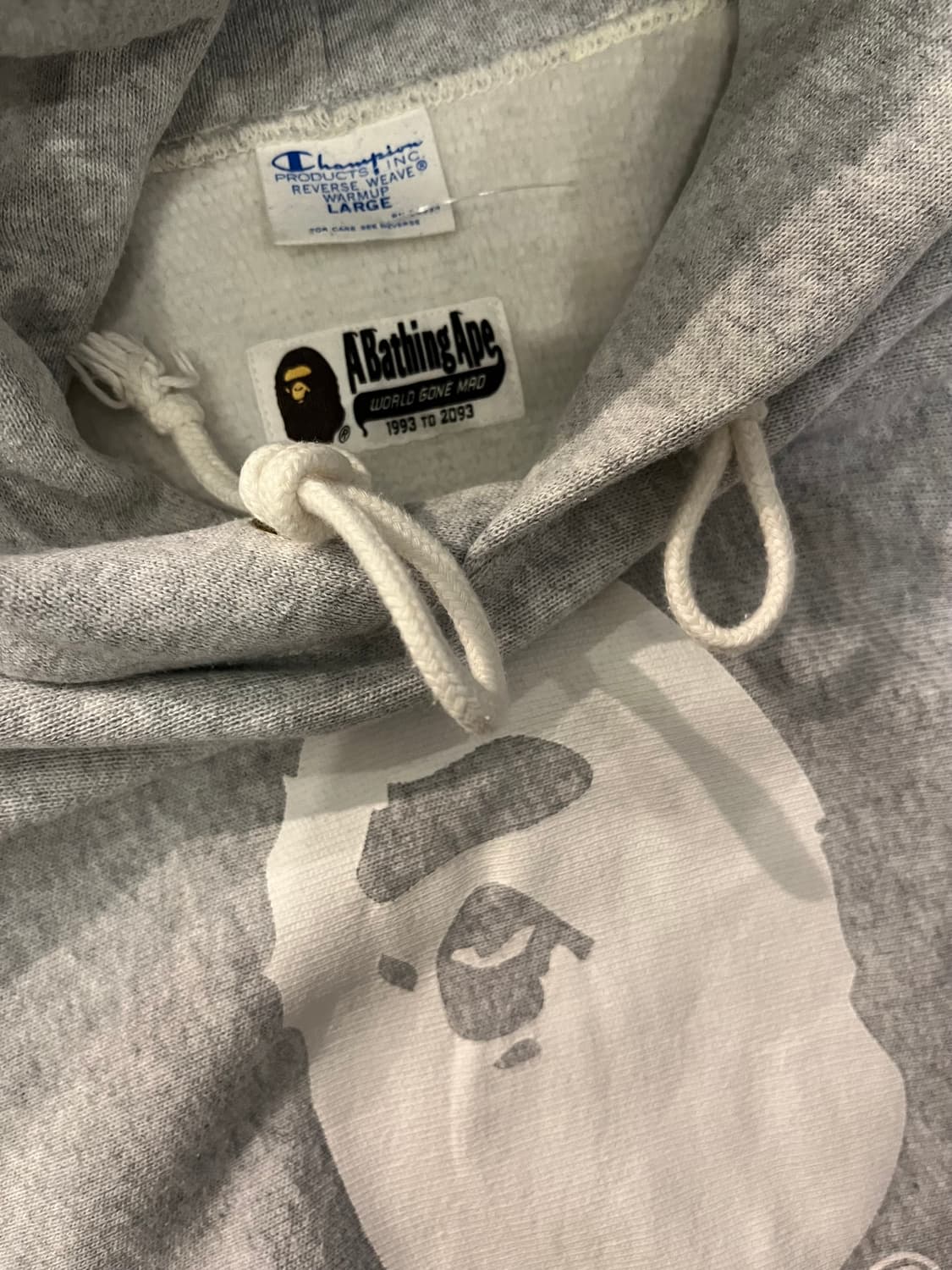 빈티지 베이프 x 챔피온 후드 상품이미지6