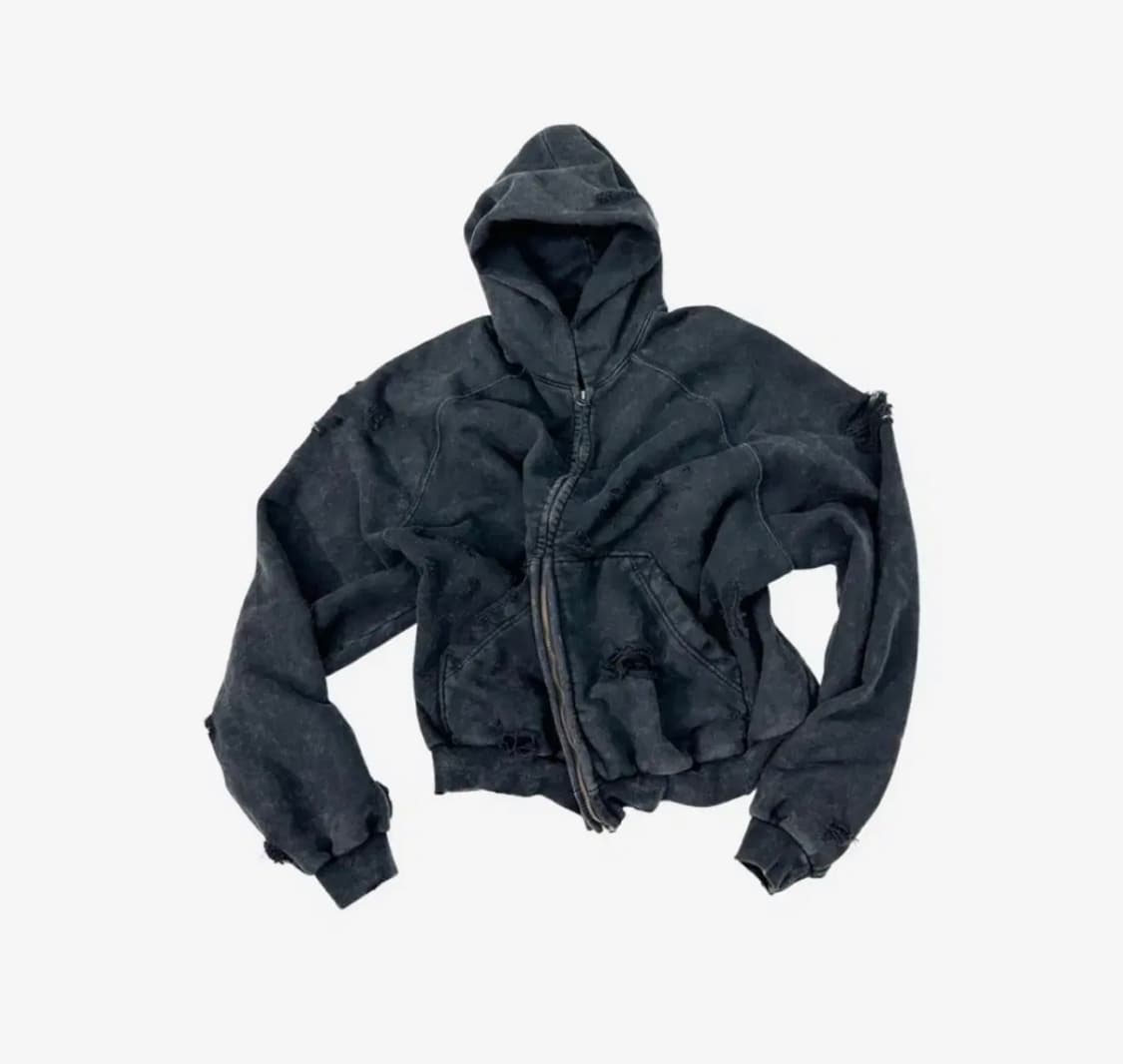 [2] 논노드 신세계 디스트레스드 후드 집업 상품이미지1