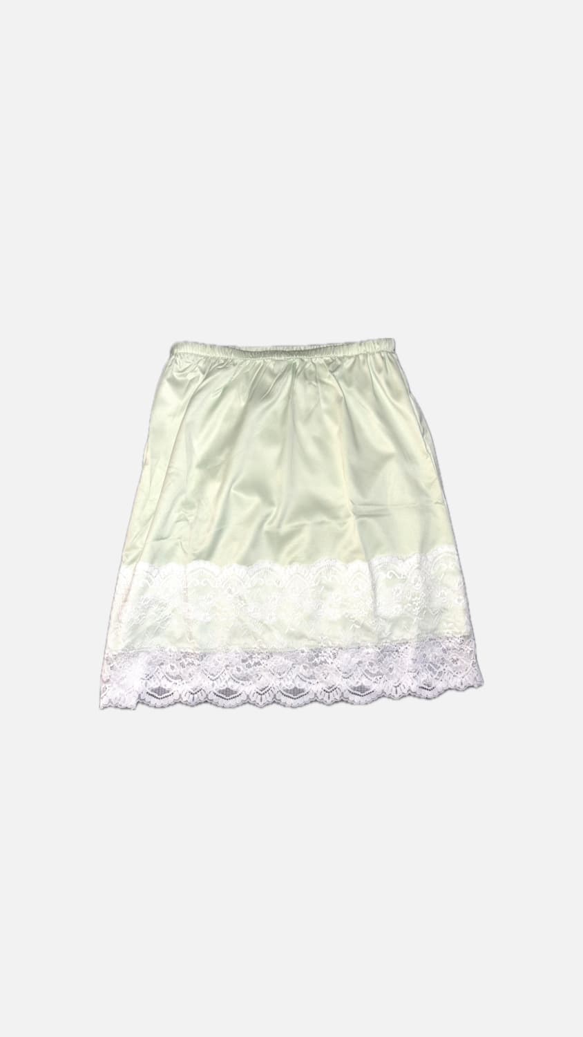 satin lace mint midi skirt 상품이미지2