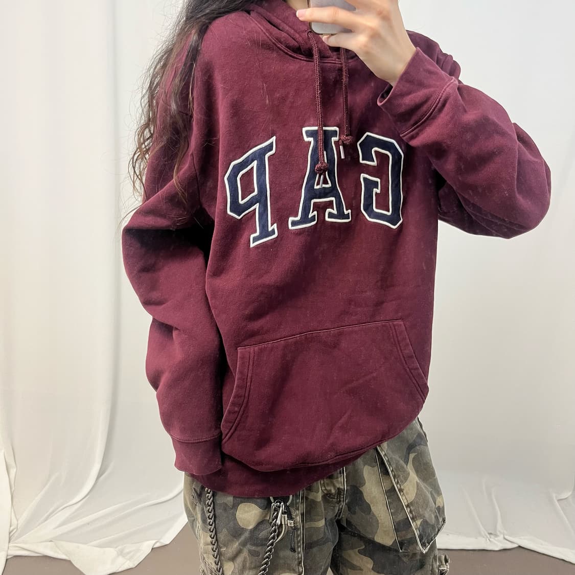 Gap burgundy hoodie 상품이미지3