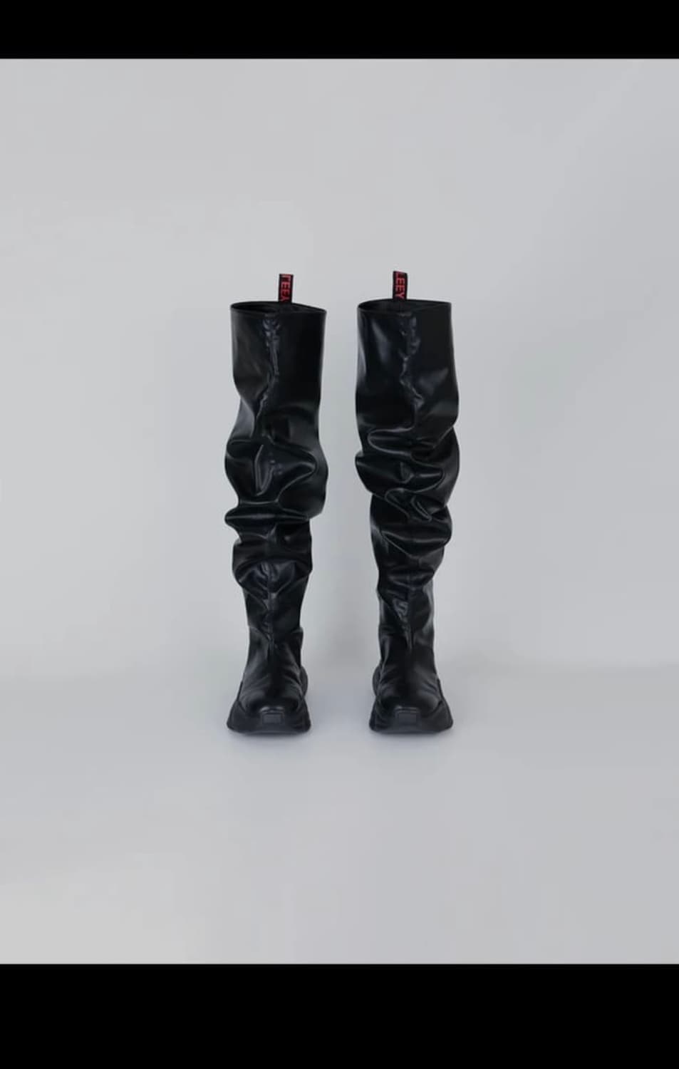 LEEY 엘이이와이 플랫폼 니하이 부츠 싸이하이부츠 슬라우치부츠 상품이미지1