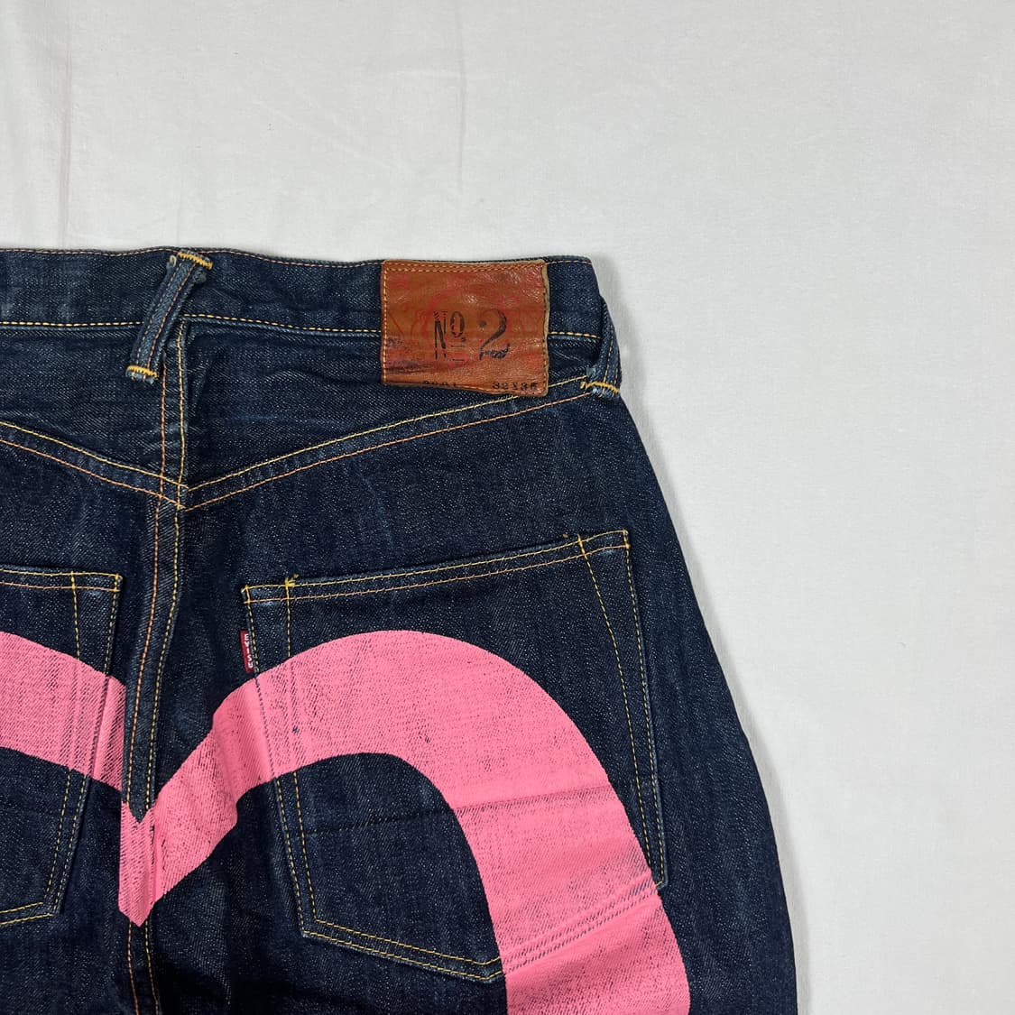 에비수 evisu no.2 핑크 빅로고 셀비지 데님팬츠 청바지 상품이미지7