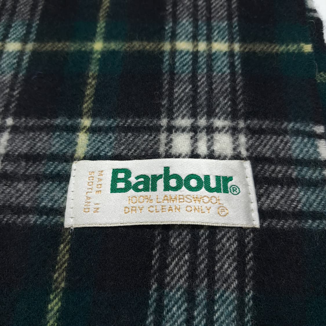 MX570 바버 90s 스코틀랜드판 램스울 클래식타탄 그린 머플러 목도 상품이미지4