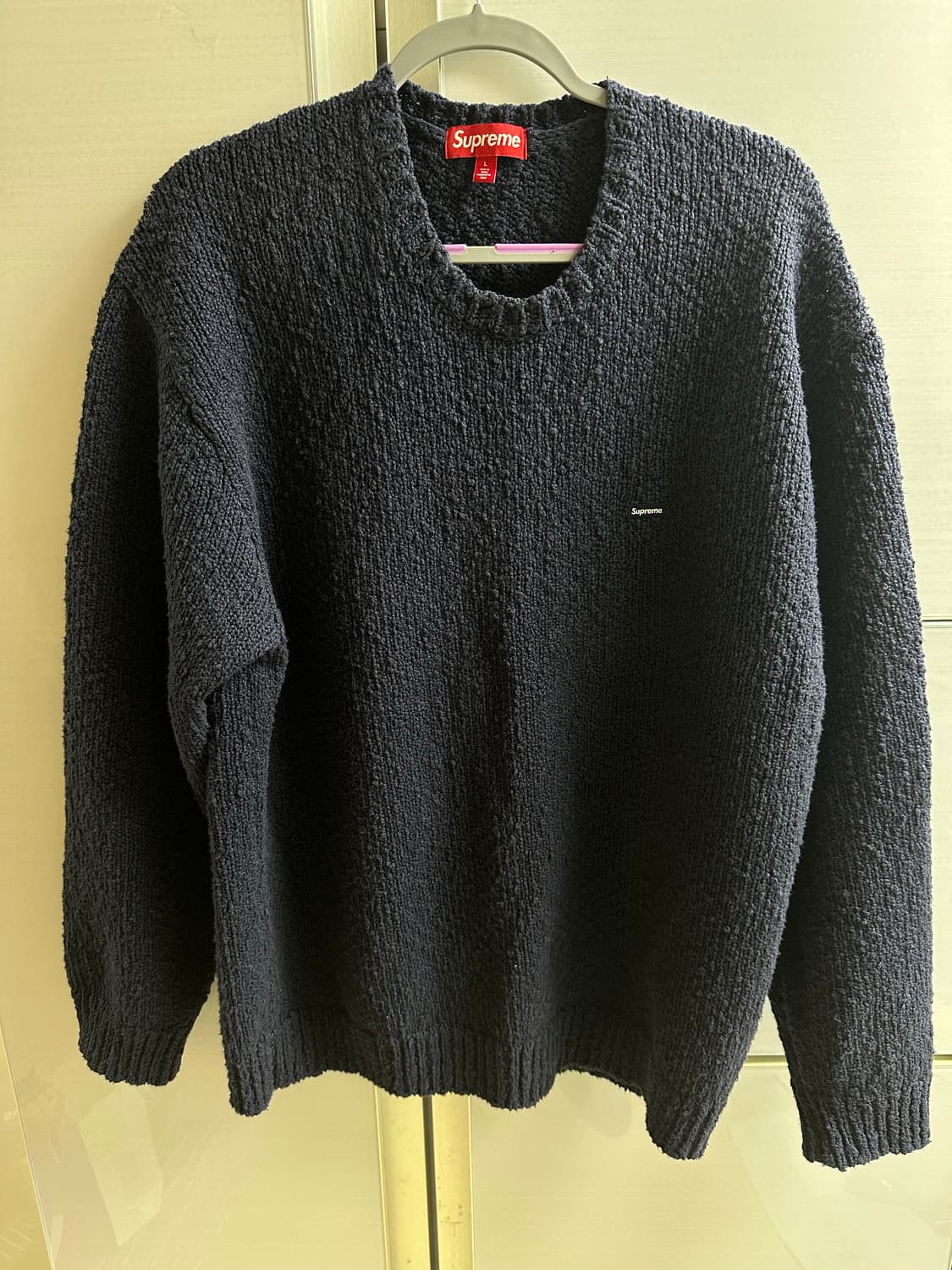 SUPREME 슈프림 부클 스몰 박스 스웨터 니트 네이비 상품이미지1