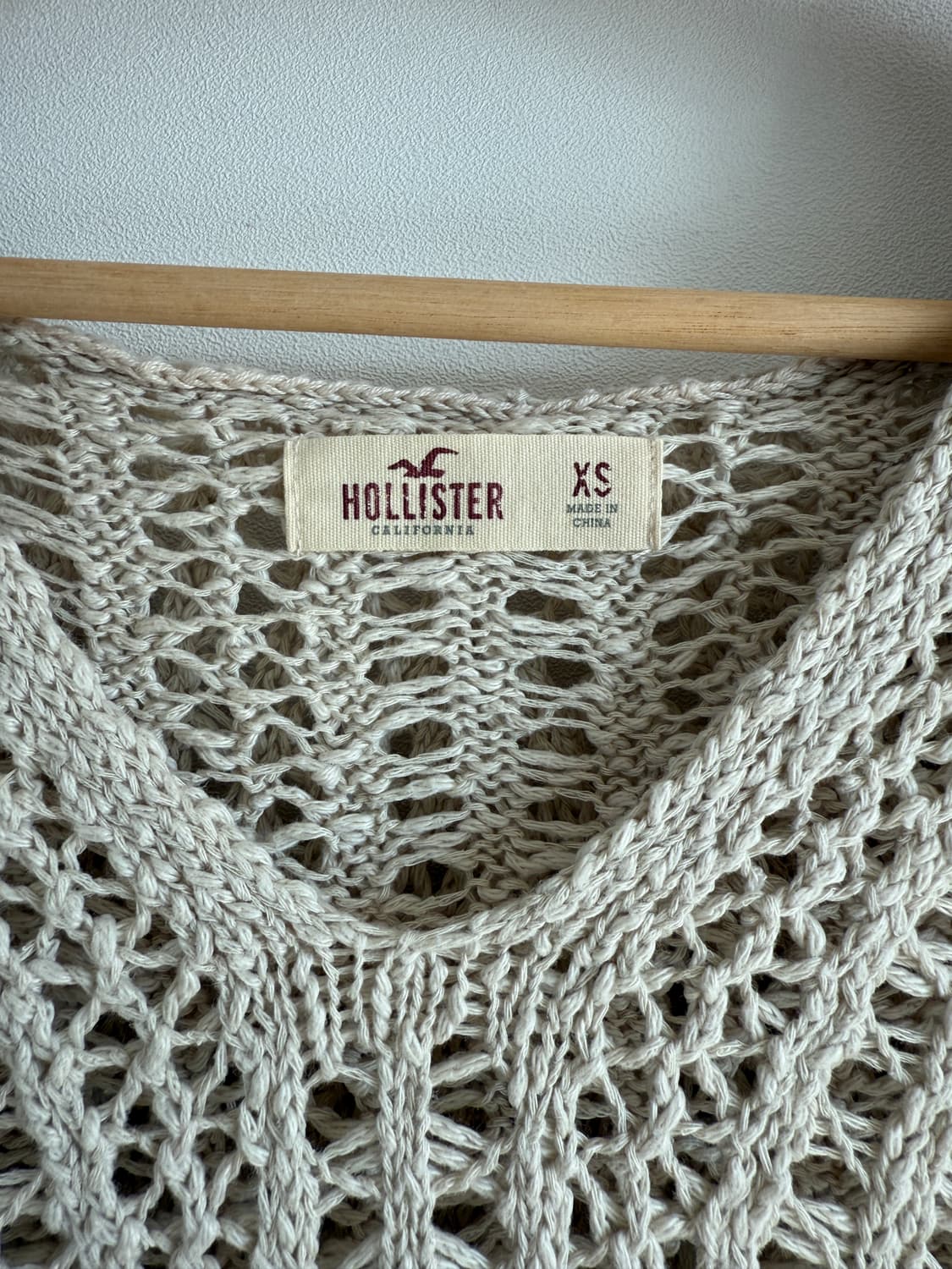 홀리스터(HOLLISTER) 시스루 니트 후드 상품이미지5