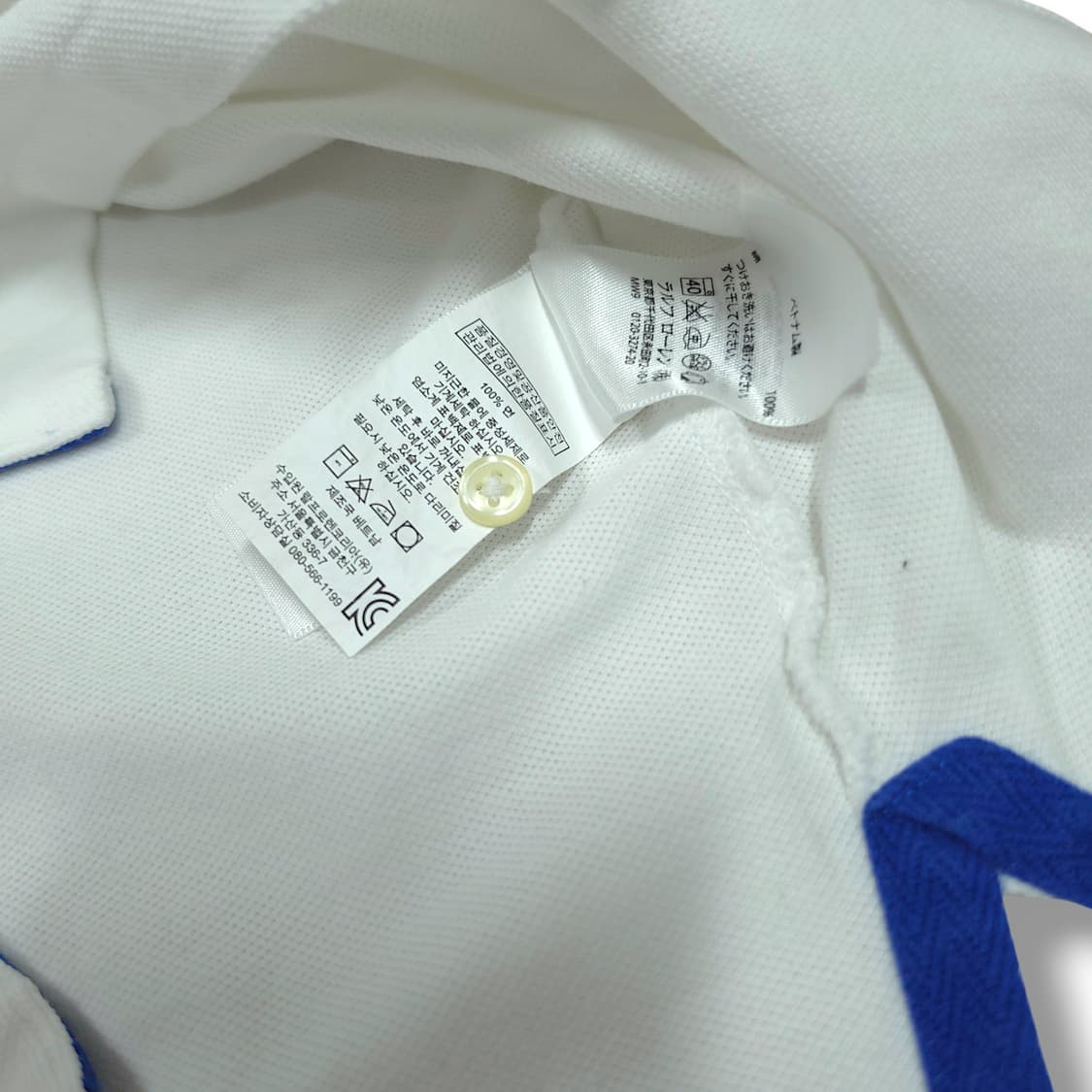 [M] 폴로 화이트 빅포니 블루 No.3 코튼 PK 반팔 카라티셔츠 상품이미지9