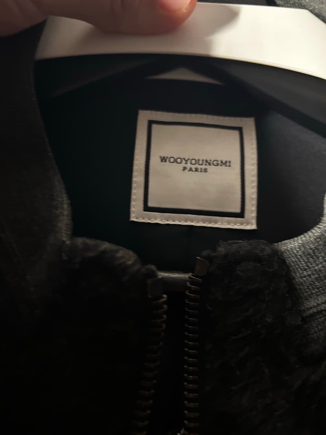 [50] 우영미 헤링본 배색 봄버 자켓 상품이미지3