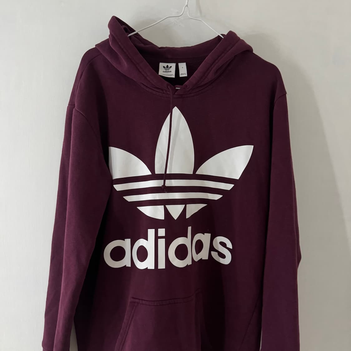 아디다스 불꽃 파이어버드 버건디 후드티 상품이미지3
