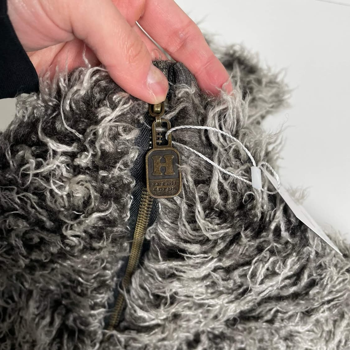 Hooch hardware mixed fibres 퍼 집업 후드 자켓 상품이미지6