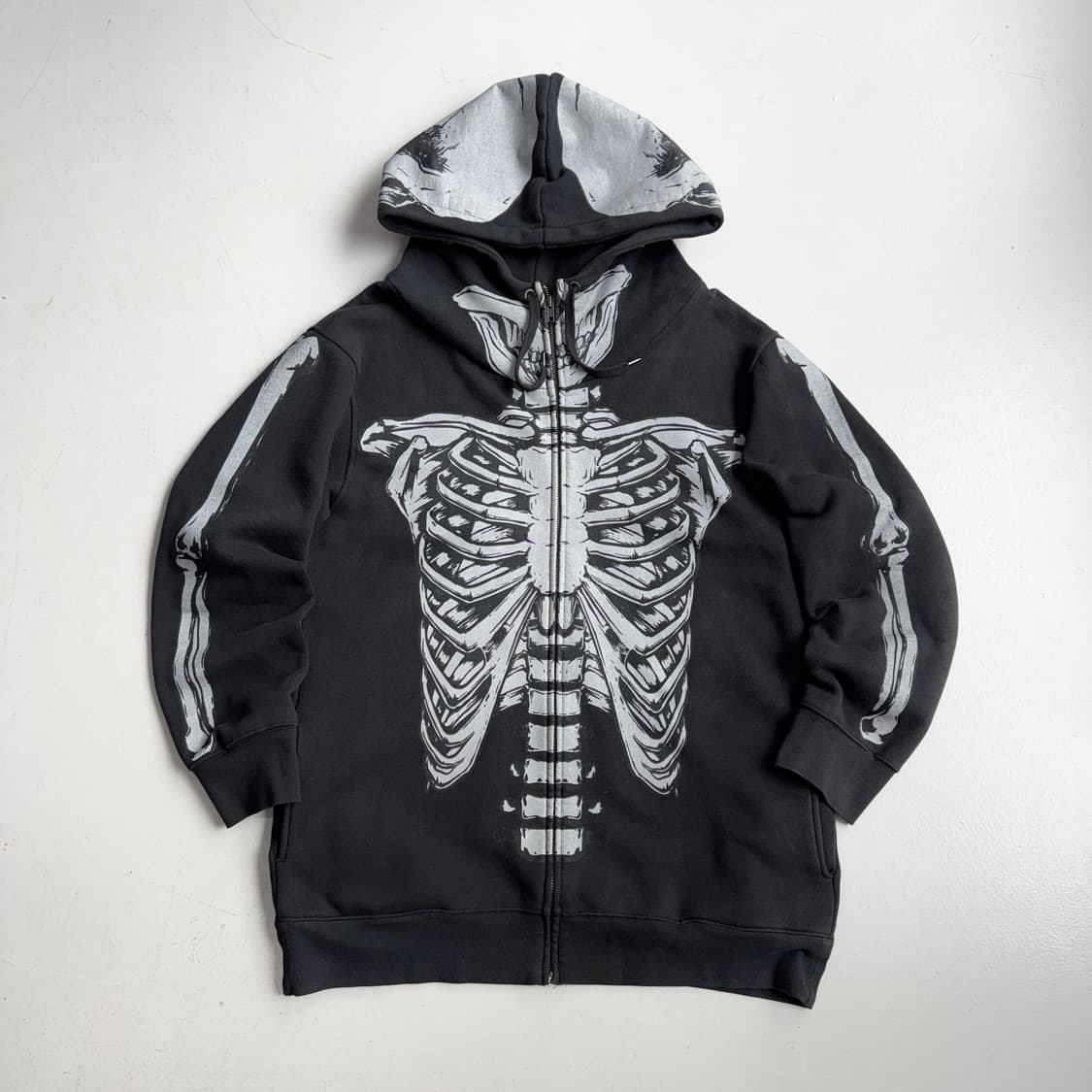 글래드뉴스 제팬 펑크 스컬 해골 풀오버 후드집업 상품이미지2