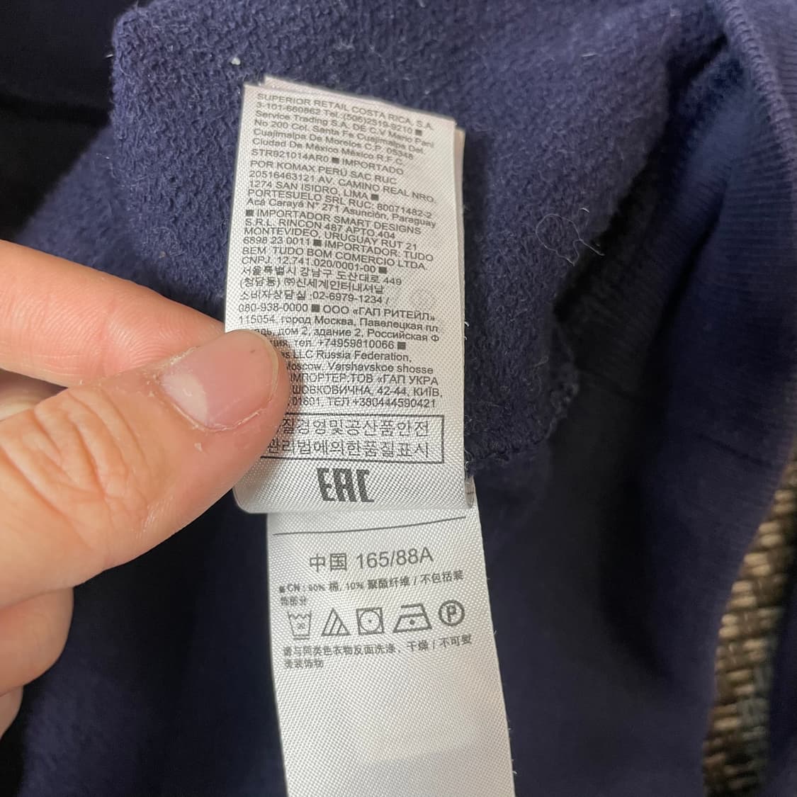 GAP 네이비 로마 빅로고 후드티 S 상품이미지7