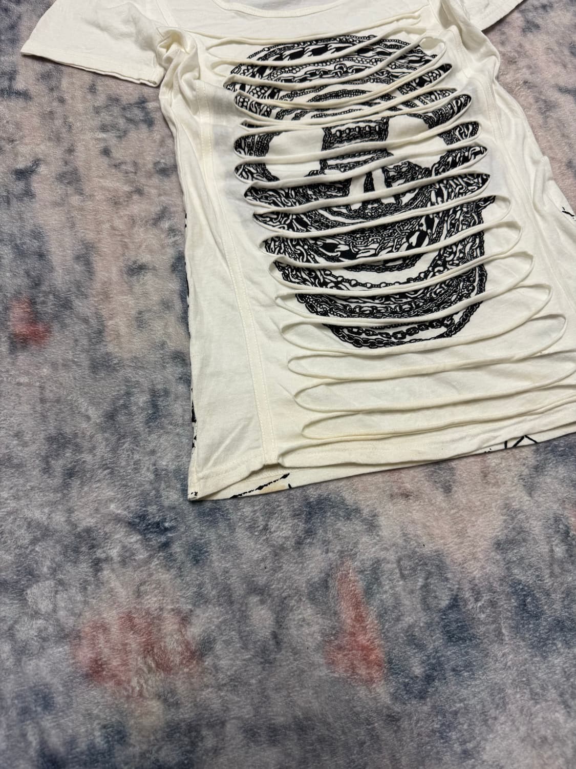 Unknown distressed skull punk top 상품이미지5