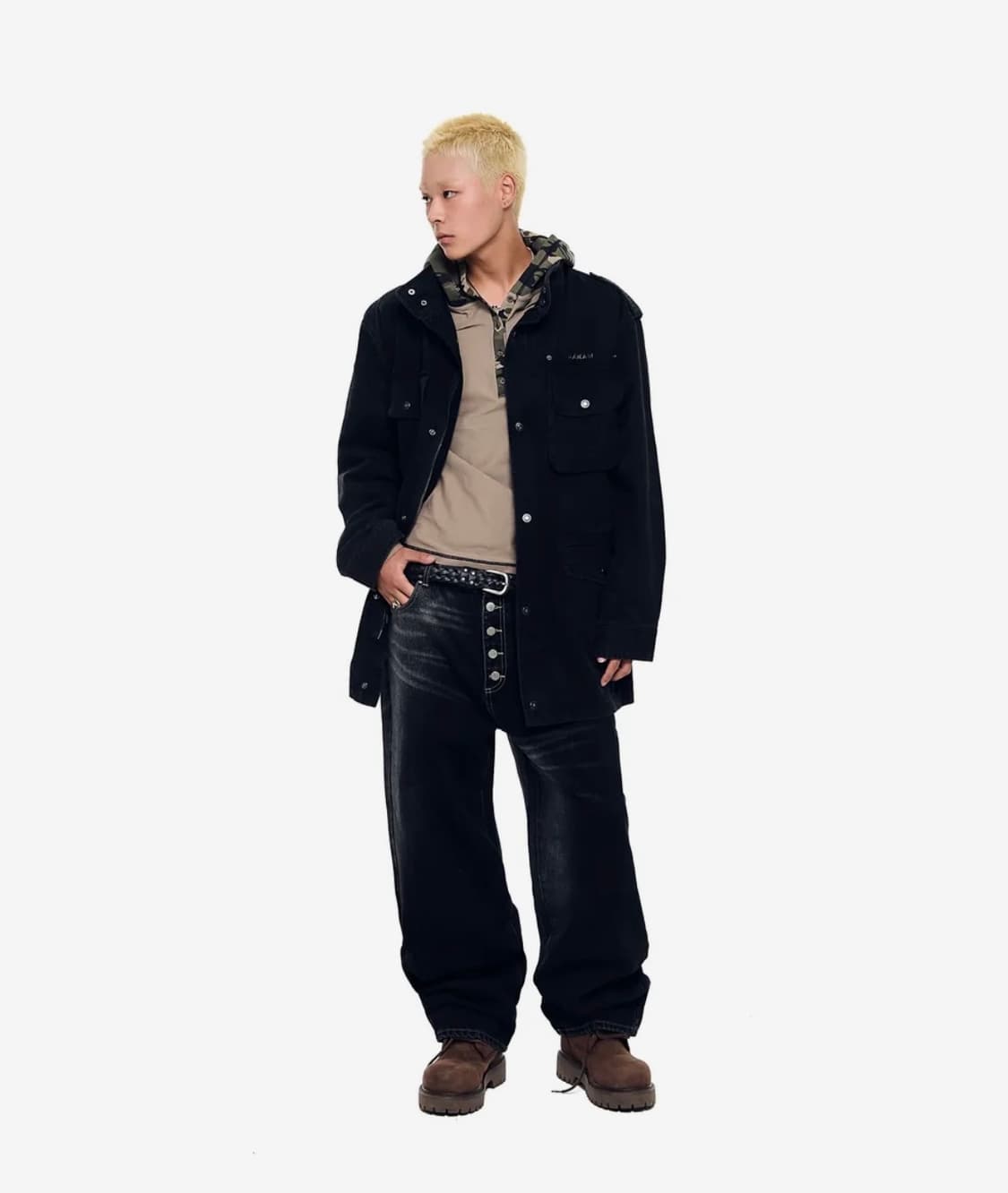 (새제품) 아캄 AAKAM - 워시드 필드자켓 블랙(2) 상품이미지6