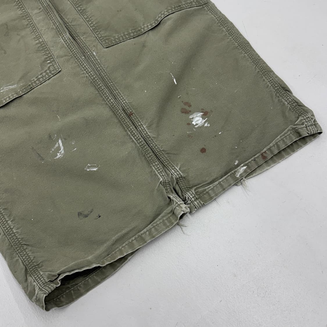 칼하트 OG 더블니 모스그린 카펜터 페이딩 와이드 워크팬츠 상품이미지6