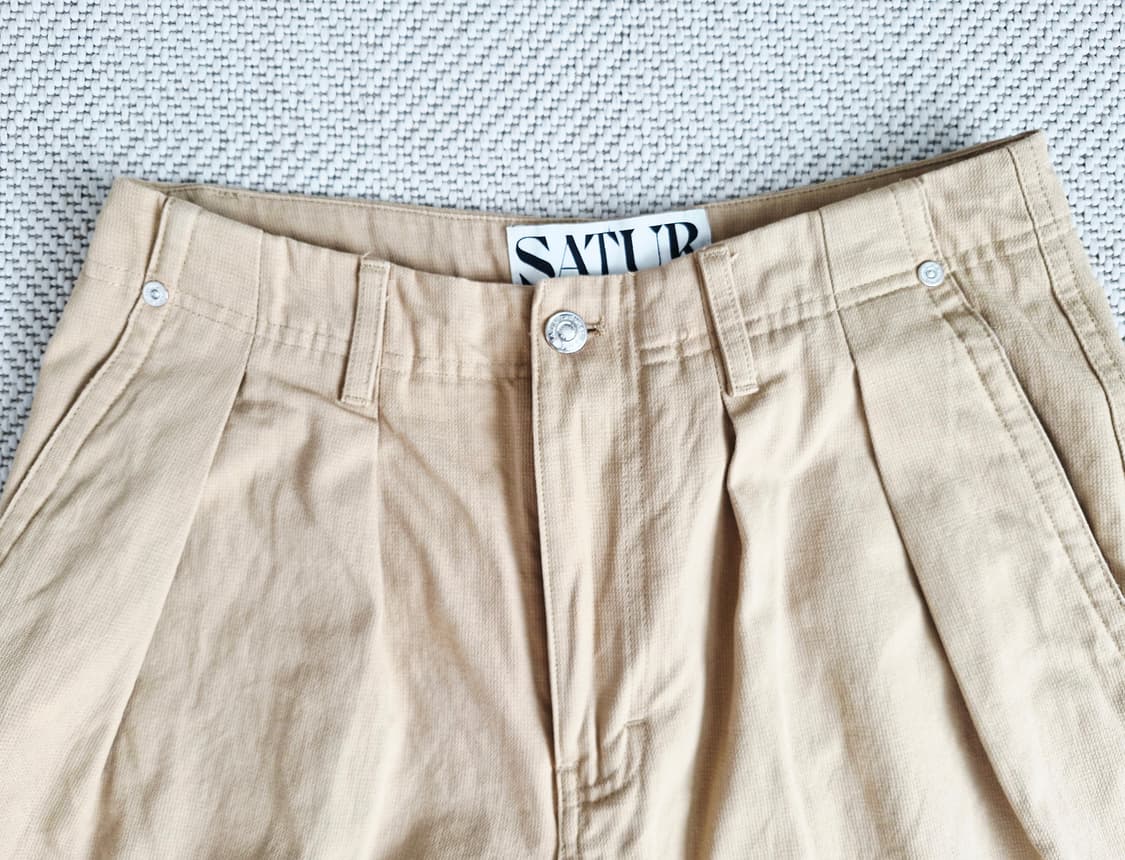 SATUR 세터 투턱 와이드 클래식 치노팬츠 S 상품이미지2