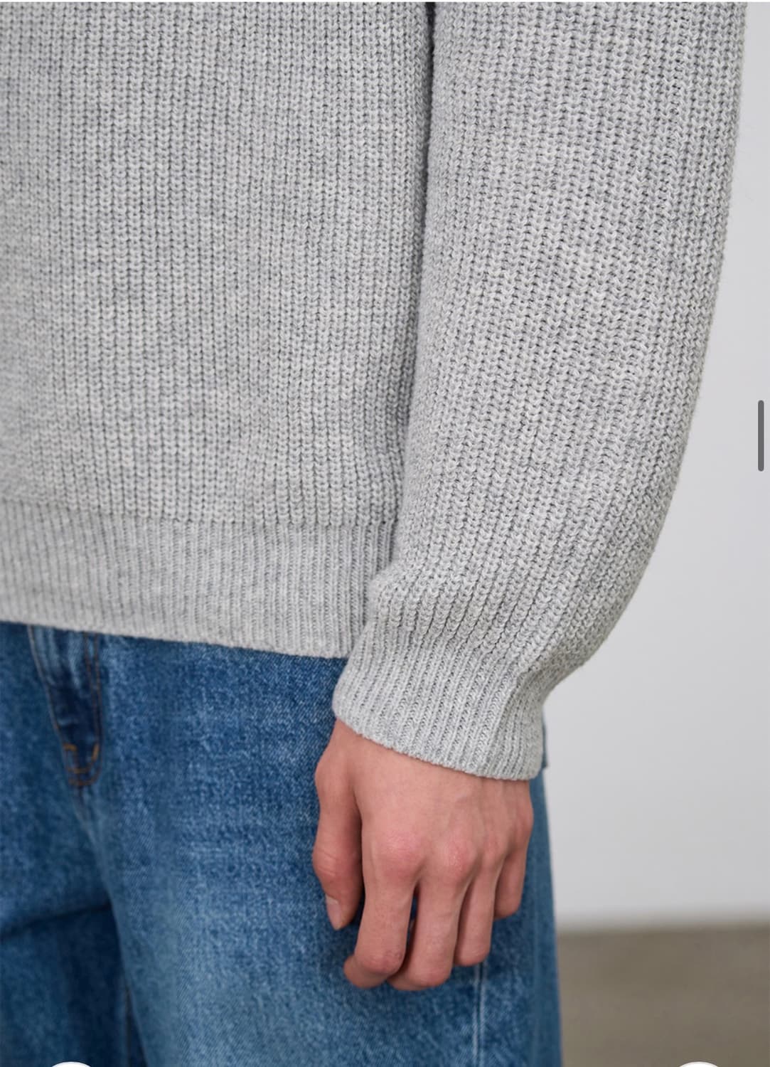 (새상품)(L) 드로우핏 하찌 벌키 라운드 니트 [L.GREY] 판매 상품이미지6