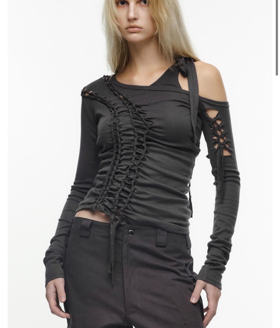 nache  2-PIECE BRAID LONG SLEEVE CHARCOA 상품이미지1