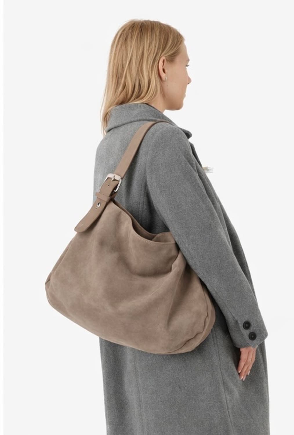 비비안웨스트우드 26SS 그레이 카프스킨 맥시 숄더백 상품이미지1