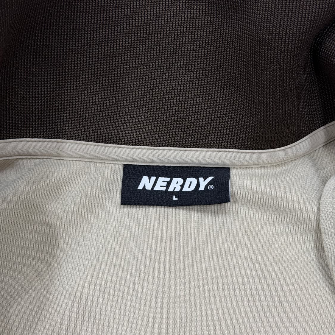 널디 트랙탑 져지 자켓 라이트 베이지 L 상품이미지5