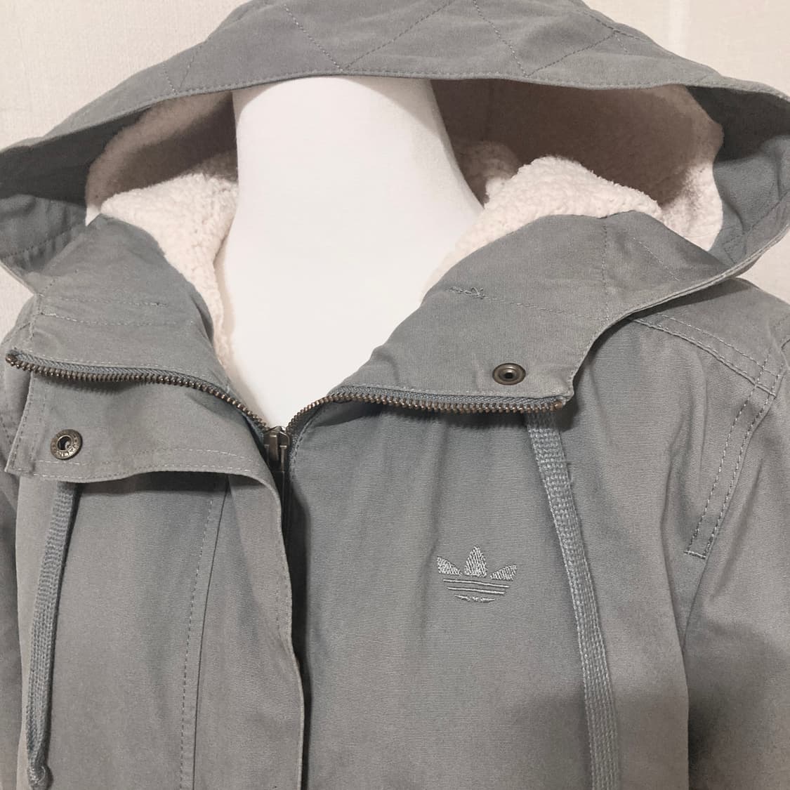 아디다스 보아털 그레이 야상 L 상품이미지2