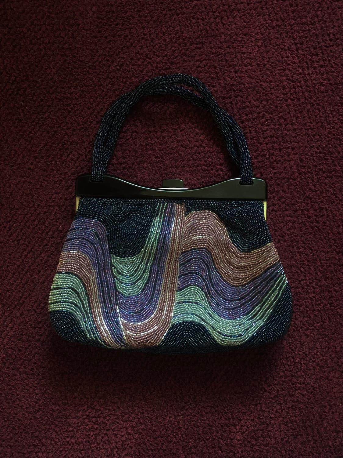 Wave Beaded Frame Tote Bag  상품이미지1