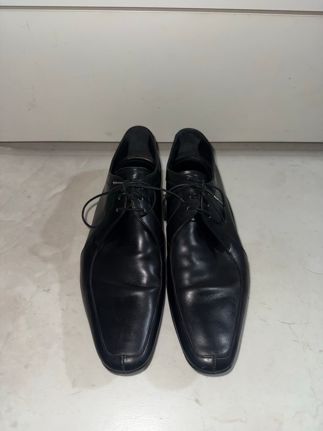 Prada Black dress leather oxford derby 상품이미지3