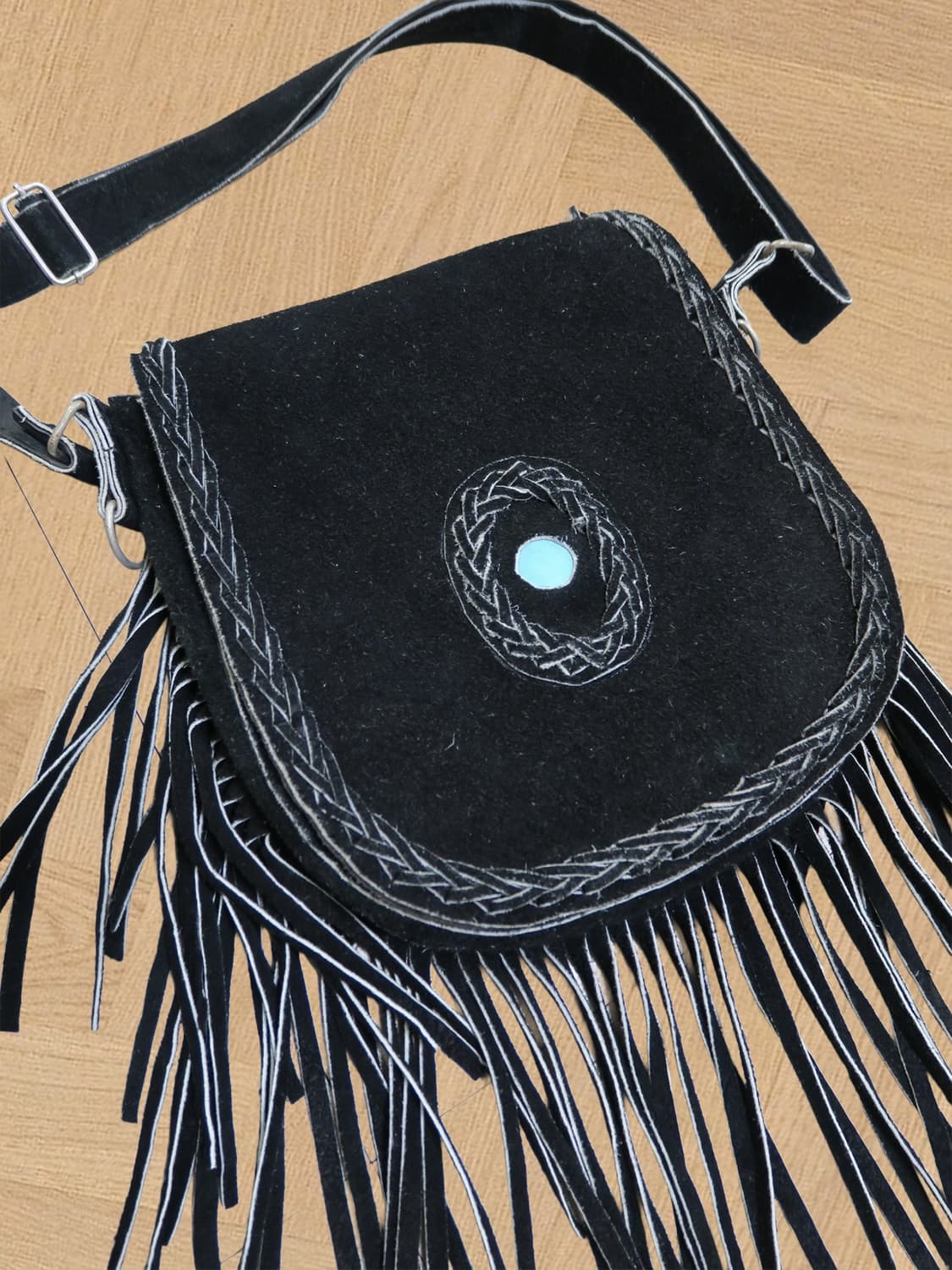 웨스턴 스타일 아메리칸 빈티지 크로스백 블랙 상품이미지2