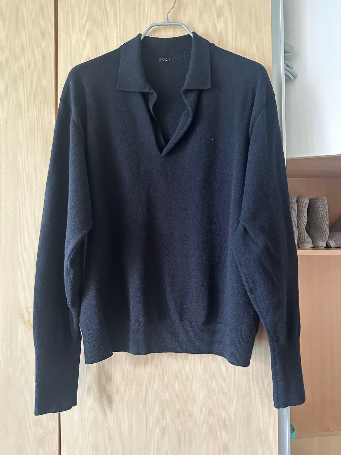 코모리 23aw 캐시미어 스키퍼 니트 네이비 F사이즈 상품이미지1