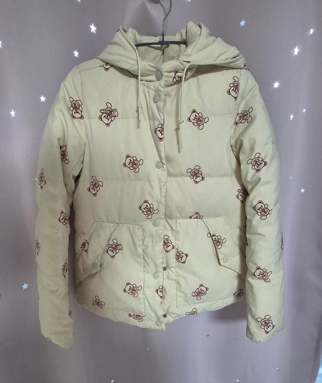 히스테릭글래머 빈티지 퍽베어 리버시블 경량 패딩 아이보리 상품이미지7