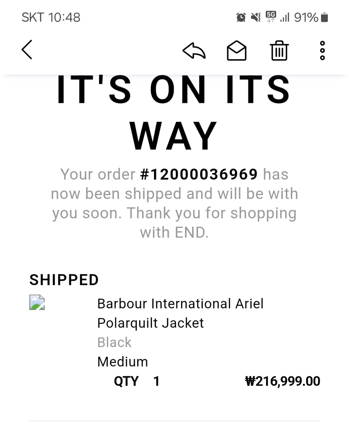 바버 아리엘 블랙 기모 퀼팅자켓 상품이미지9