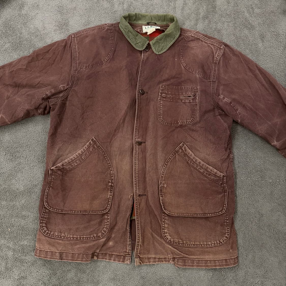 [ 정품 ] L.L.Bean 엘엘빈 빈티지 버건디 헌팅 자켓 상품이미지3